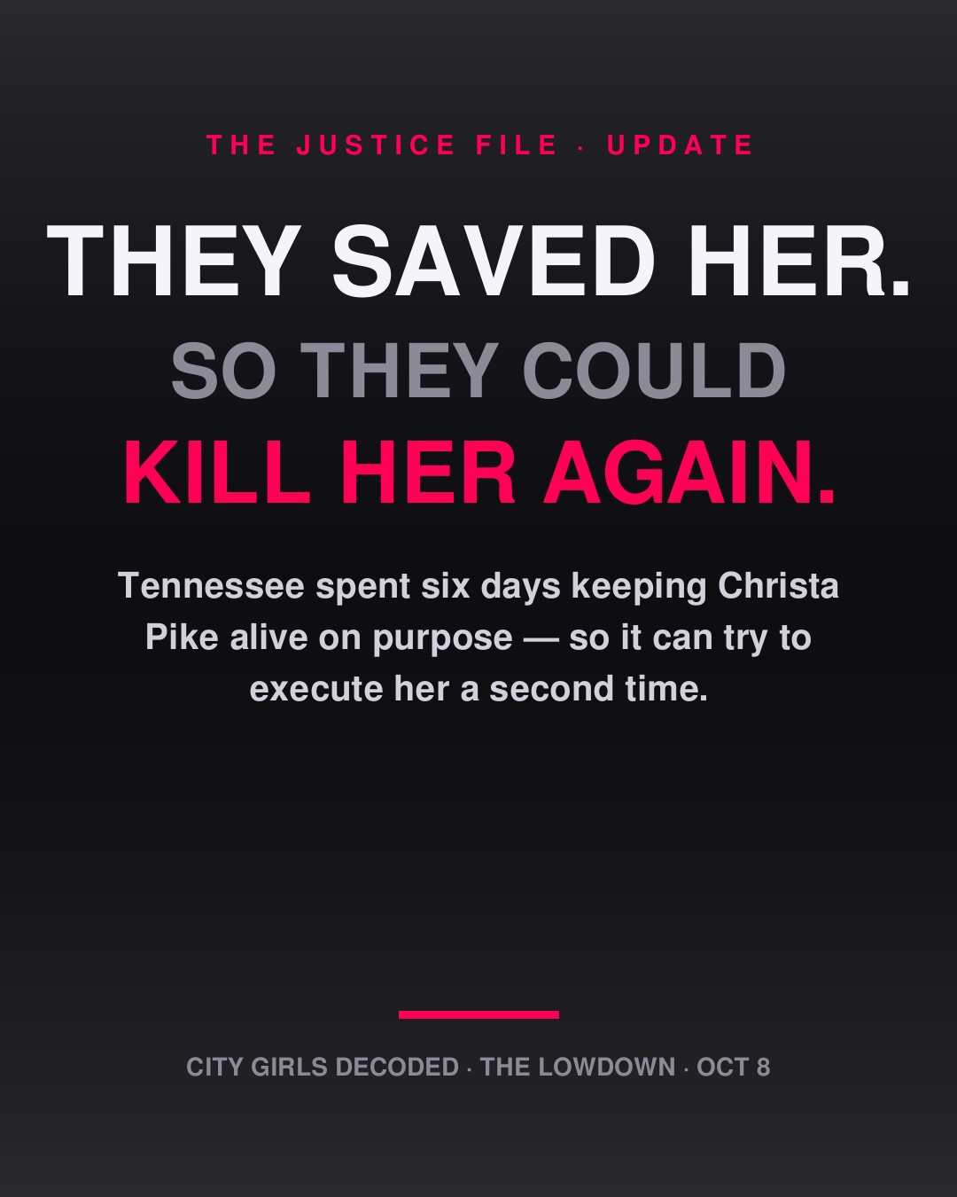 They Saved Christa Pike's Life — So The State Can Try To Kill Her Again